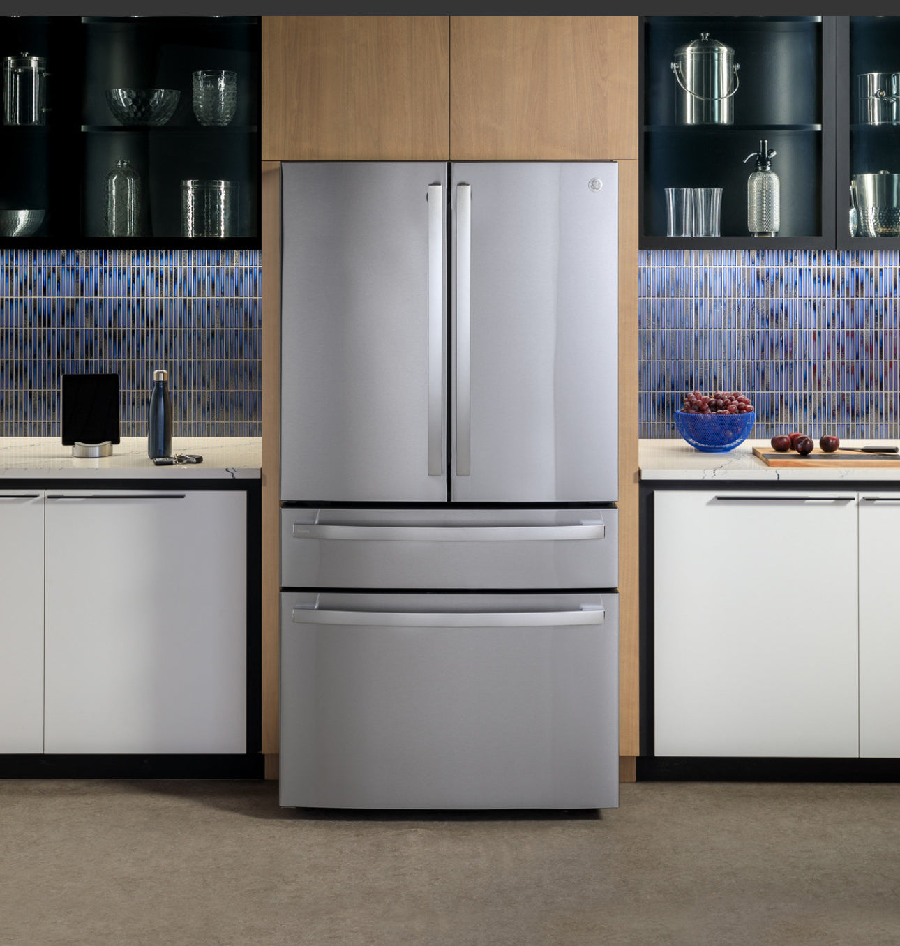 GE Profile™ Series ENERGY STAR® 29 Cu. Ft. Smart Fingerprint Resistant 4-Door French-Door Refrigerator with Door In Door