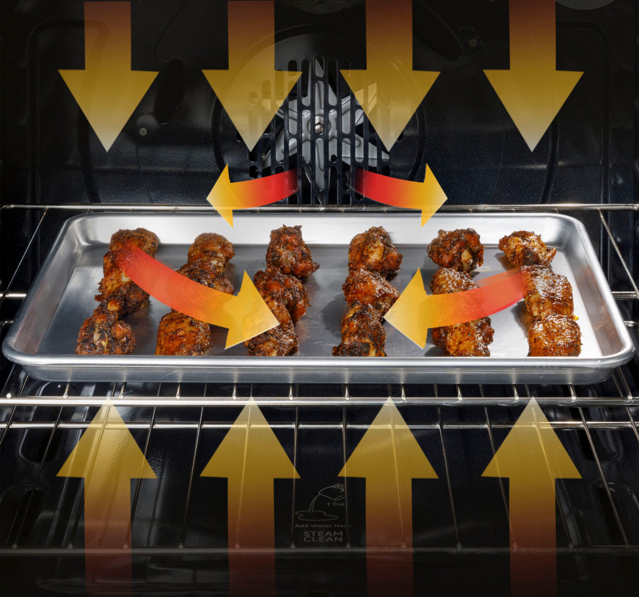 GE® 30" FREE-STANDING GAS CONVECTION RANGE WITH NO PREHEAT AIR FRY