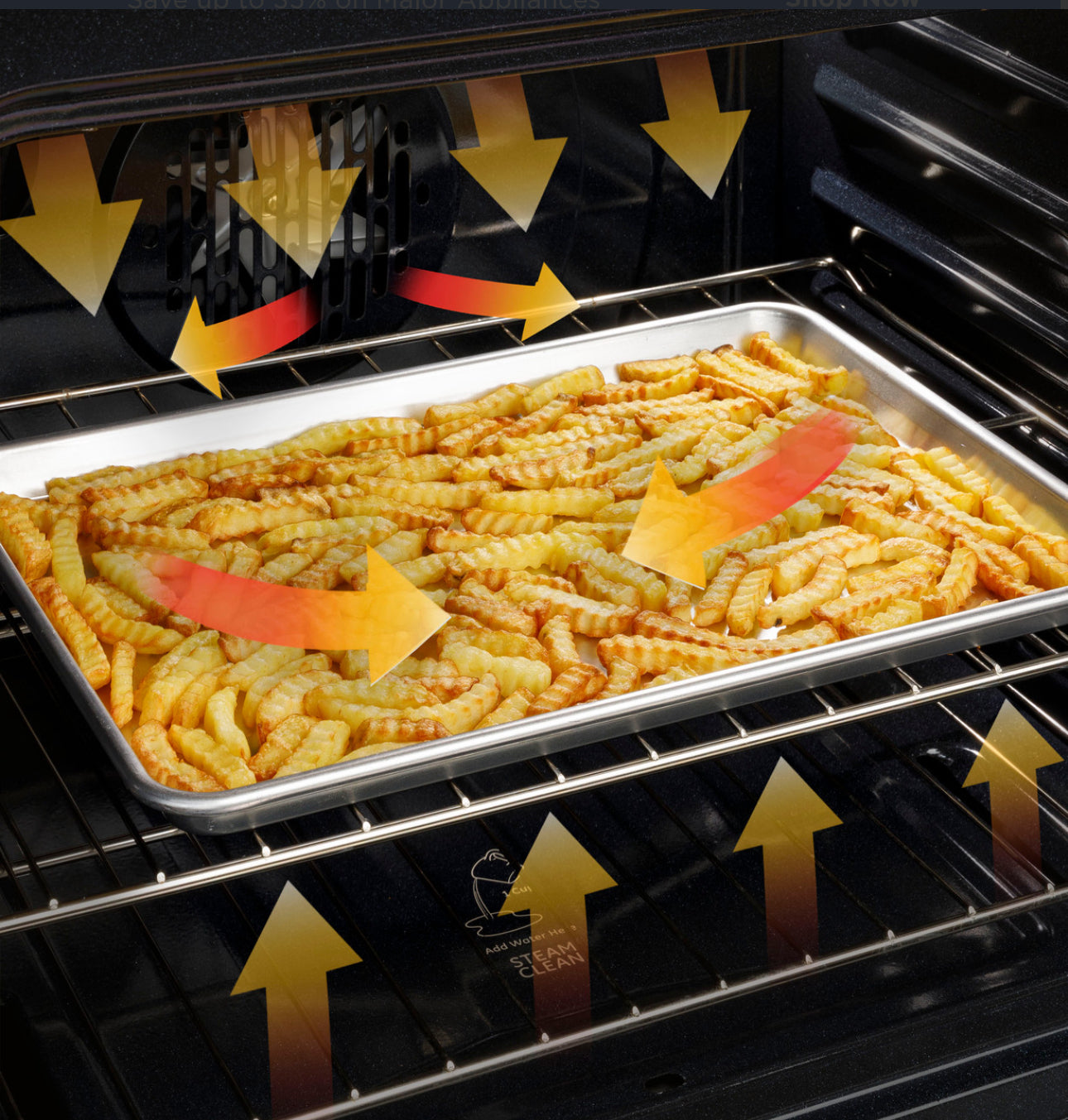 GE® 30" FREE-STANDING GAS CONVECTION RANGE WITH NO PREHEAT AIR FRY
