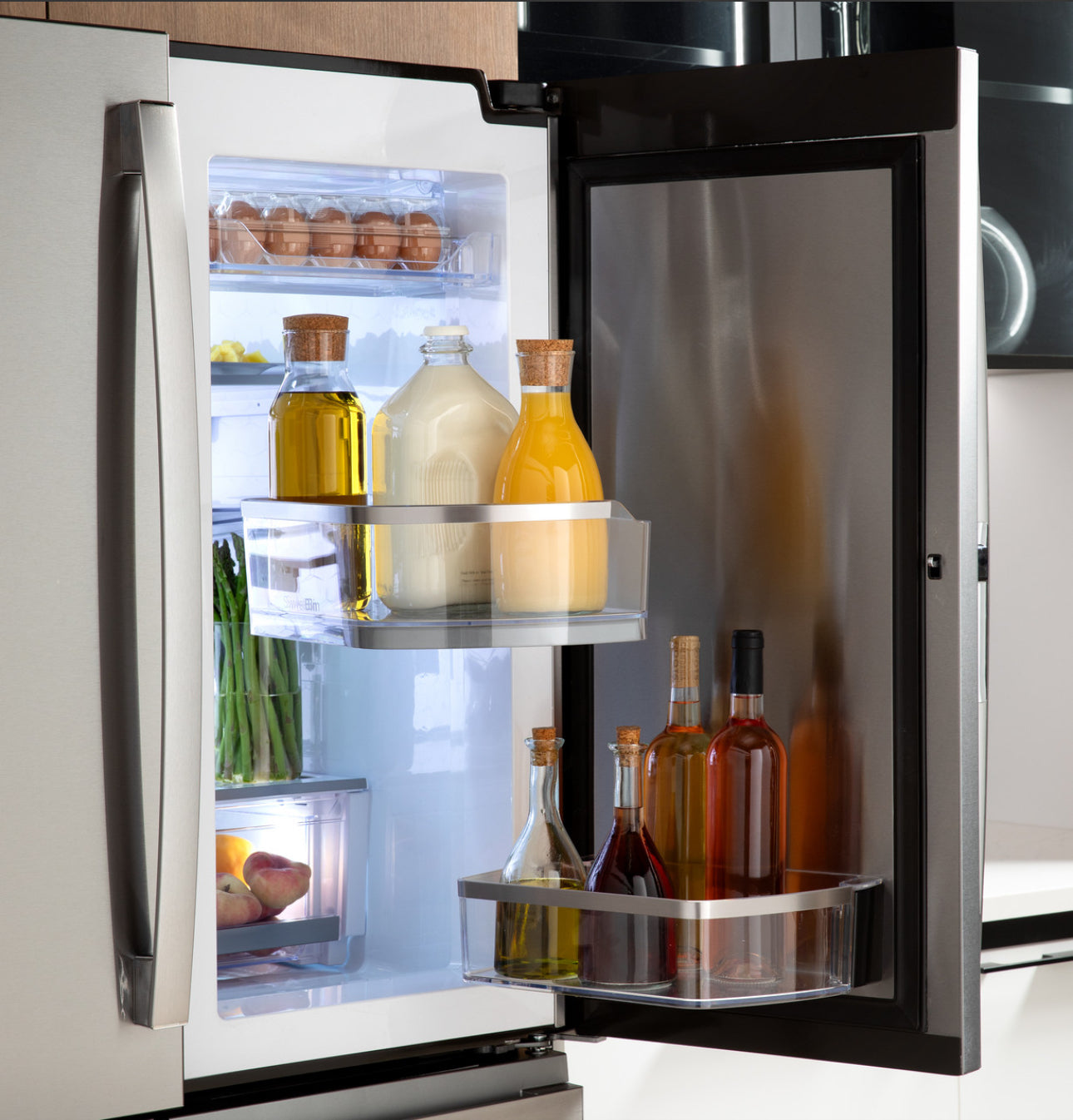 GE Profile™ Series ENERGY STAR® 29 Cu. Ft. Smart Fingerprint Resistant 4-Door French-Door Refrigerator with Door In Door 36 inch
